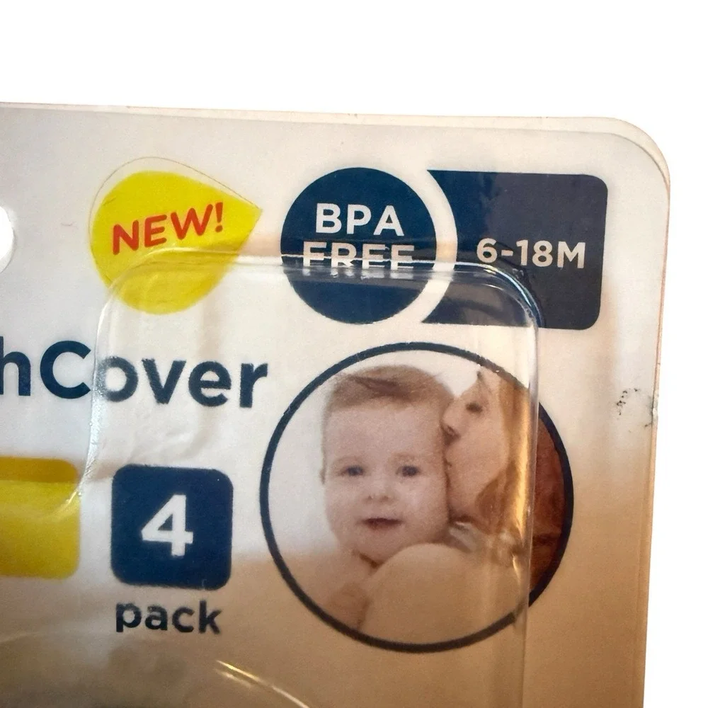 Playtex Baby Binky Latex Pacifiers 4 Pack With Covers BPA Free New Sealed